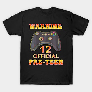 12th Birthday Official Pre-teen Video Gamer T-Shirt